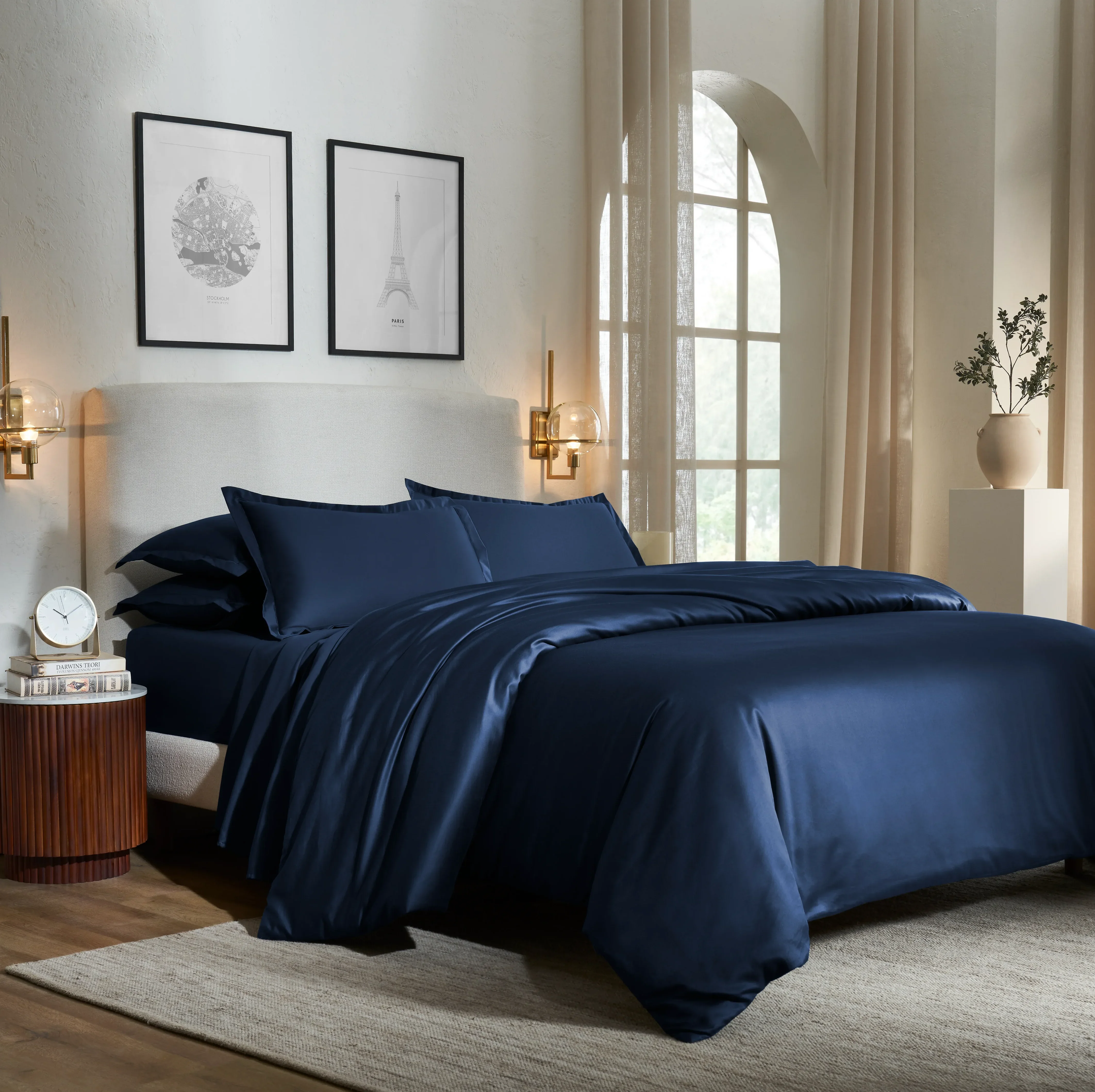 Pelushe | 800TC Long Staple Cotton Luxurious Super Soft Bedsheet Set | Pillow Cover with Merrow Hem Treatment - Image 31