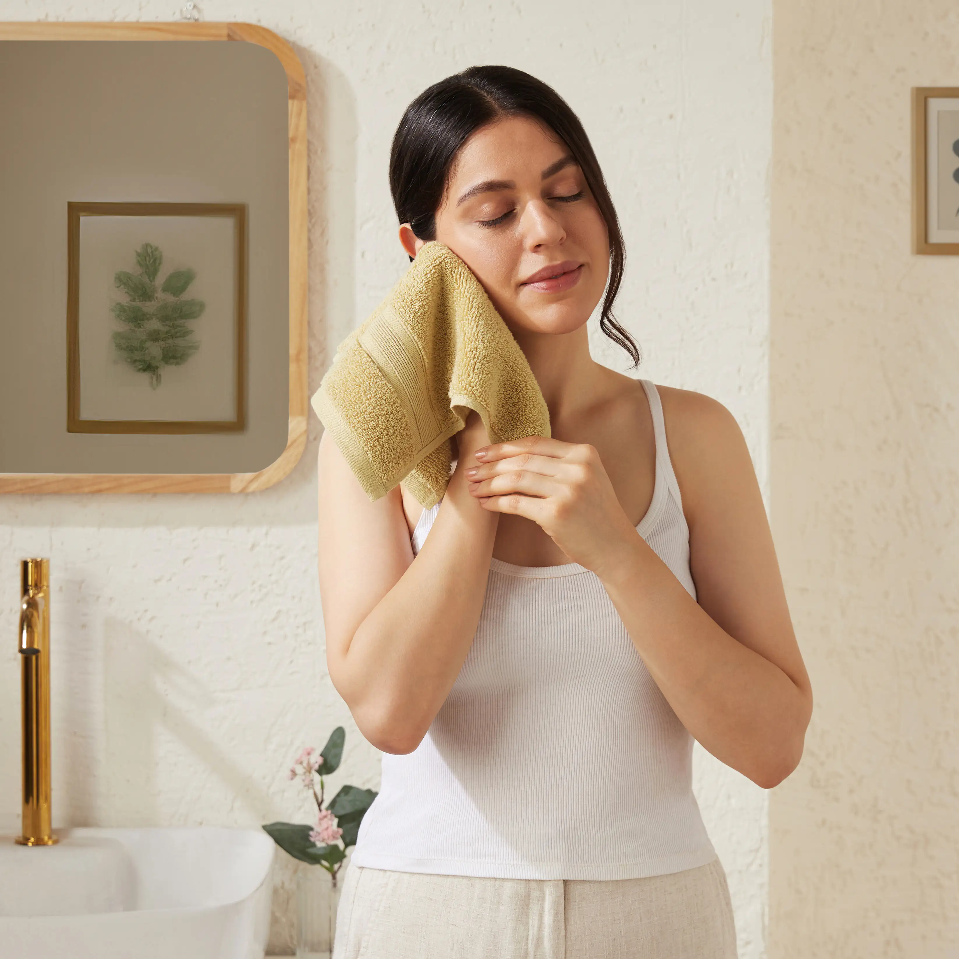 Pelushe | Super Absorbent & Luxurious Zero Twist Cotton Terry Face Towels | Set of 4 - Image 44