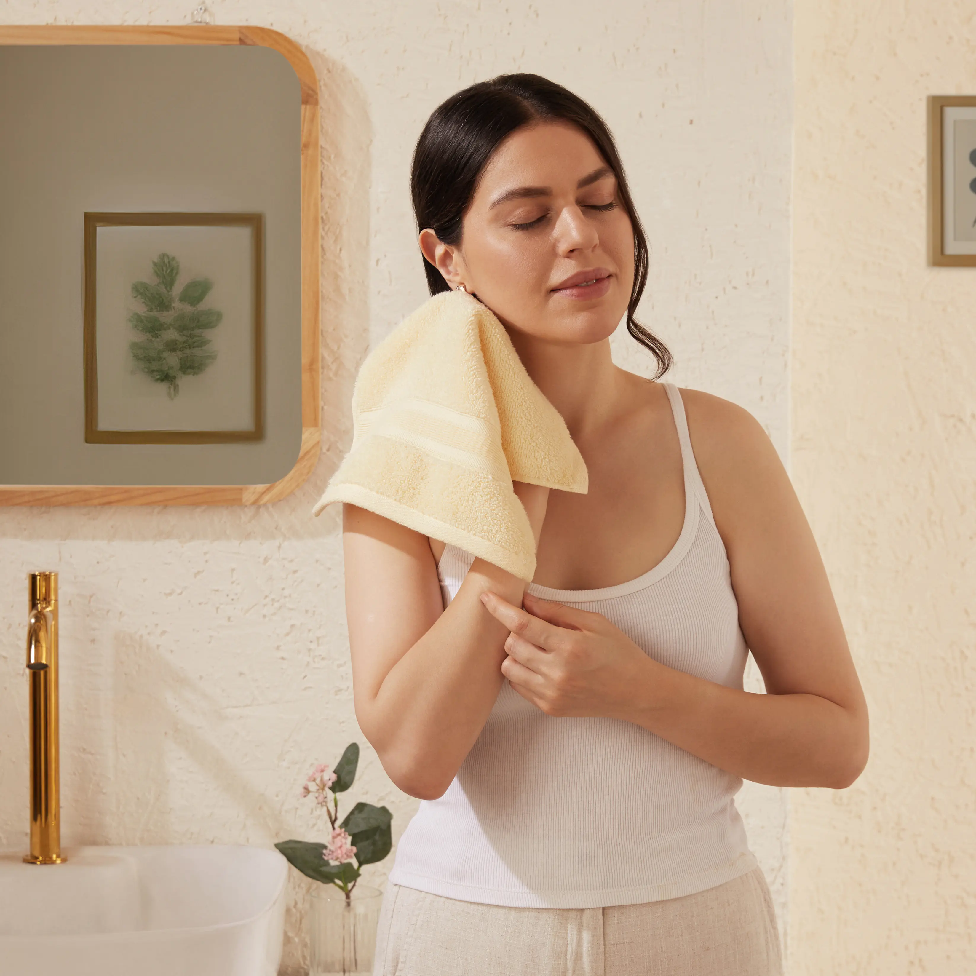 Pelushe | Super Absorbent & Luxurious Zero Twist Cotton Terry Face Towels | Set of 4 - Image 8