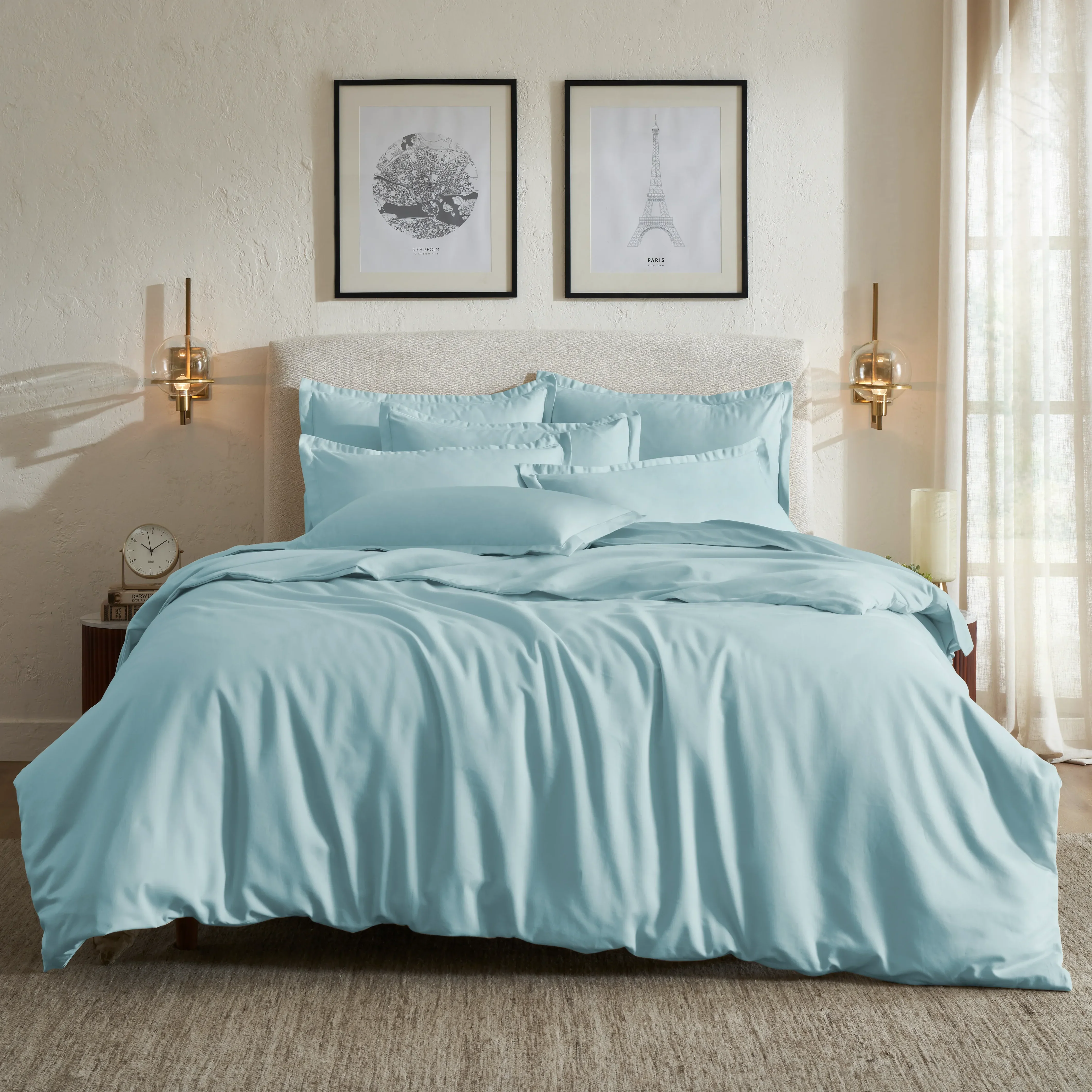 Pelushe | 800TC Long Staple Cotton Luxurious Super Soft Fitted Sheet Set | Pillow Cover with Merrow Hem Treatment - Image 32