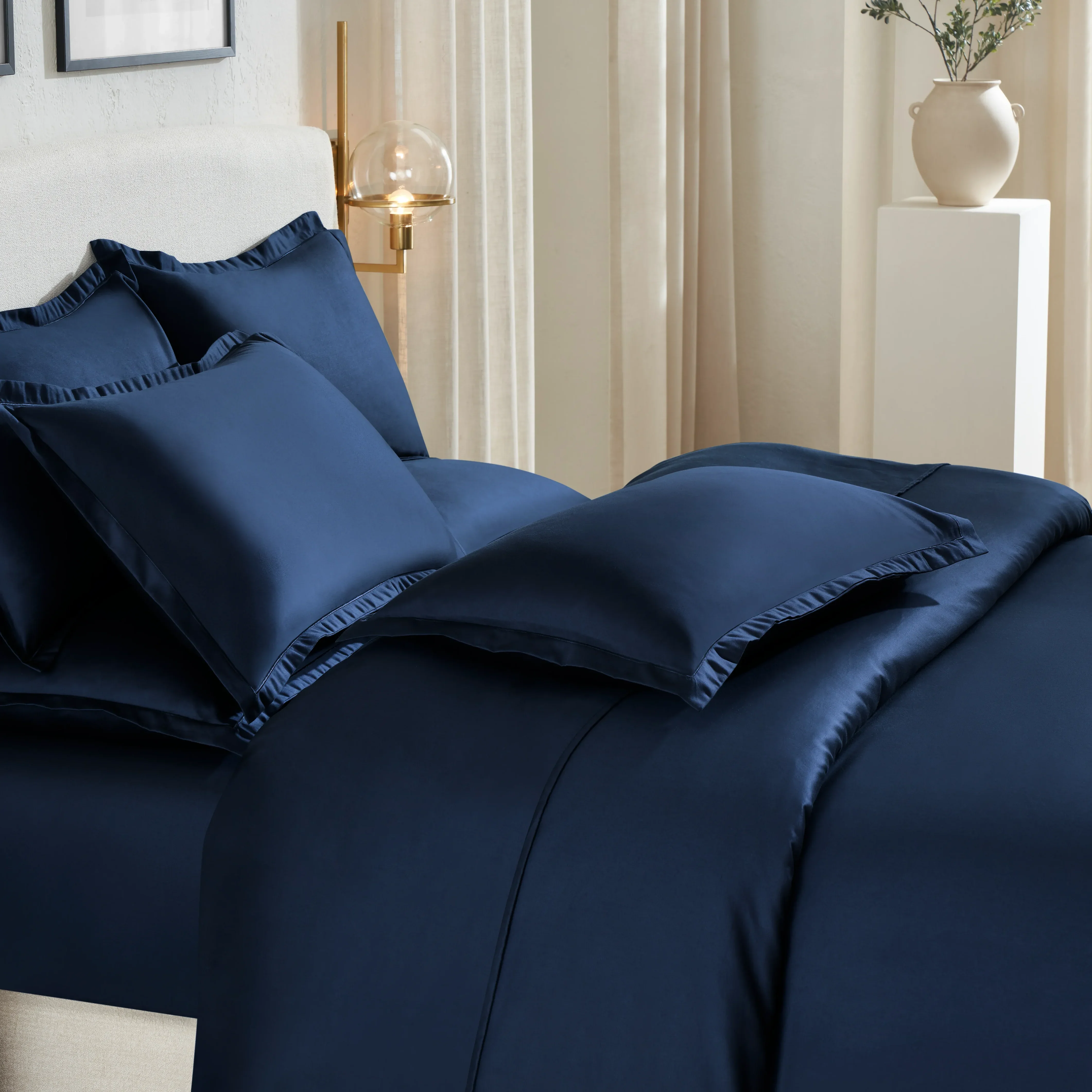 Pelushe | 800TC Long Staple Cotton Luxurious Super Soft Fitted Sheet Set | Pillow Cover with Merrow Hem Treatment - Image 39