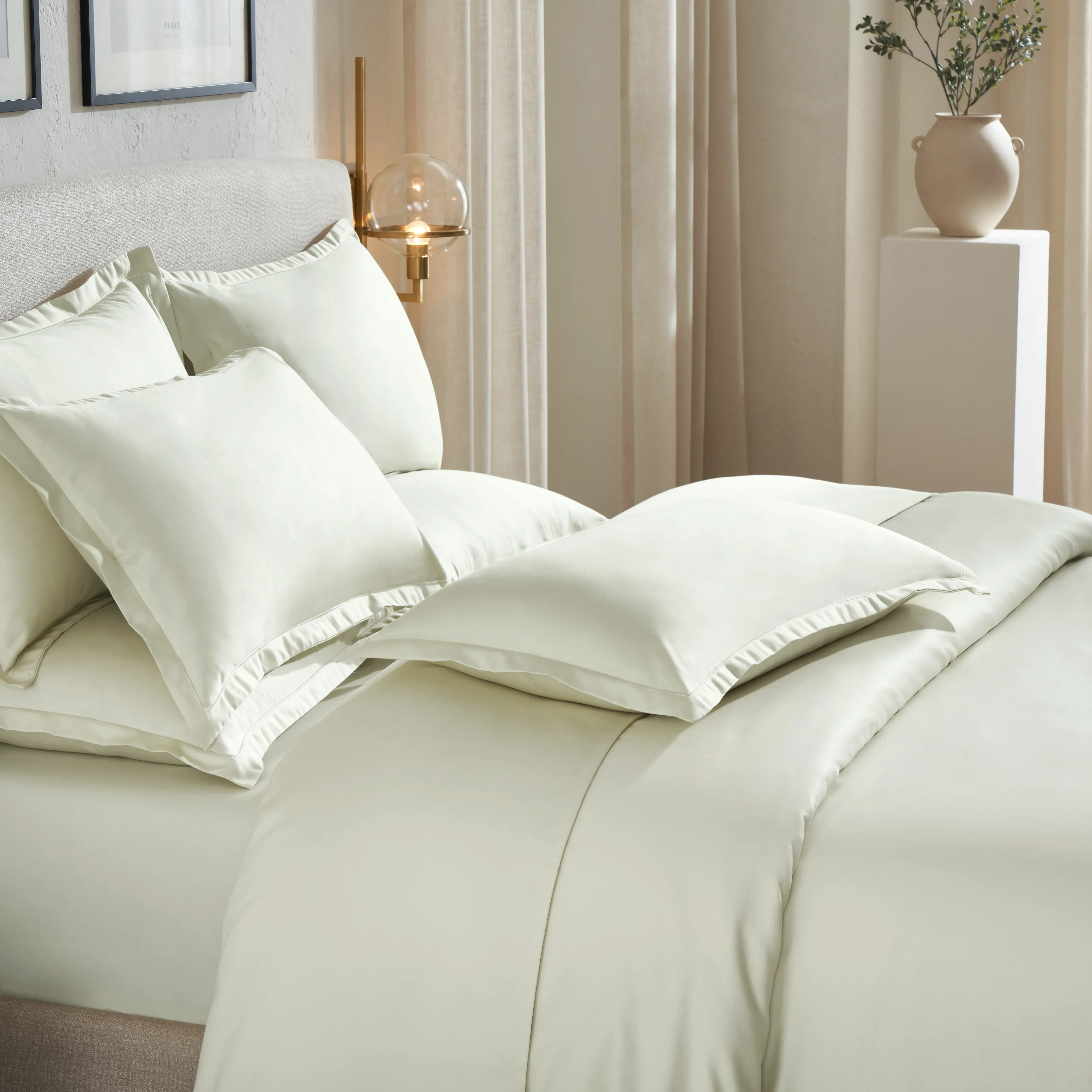 Pelushe | 800TC Long Staple Cotton Luxurious Super Soft Fitted Sheet Set | Pillow Cover with Merrow Hem Treatment - Image 9