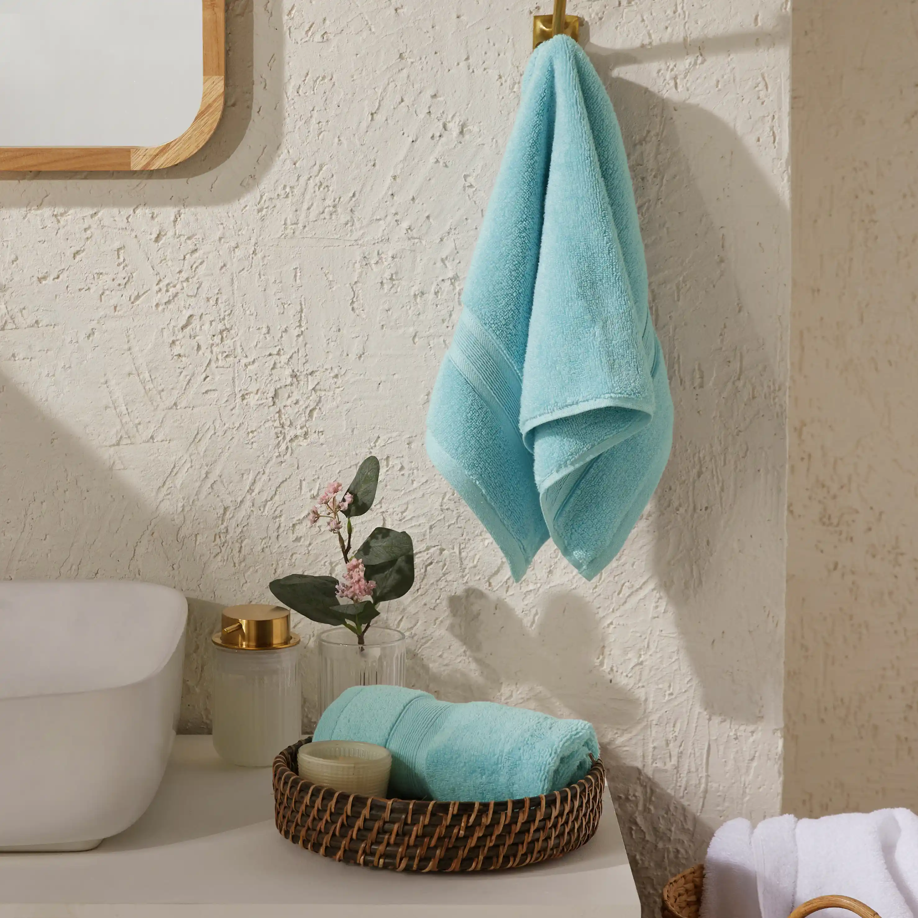 Pelushe | Super Absorbent & Luxurious Zero Twist Cotton Terry Hand Towels | Set of 2 - Image 21