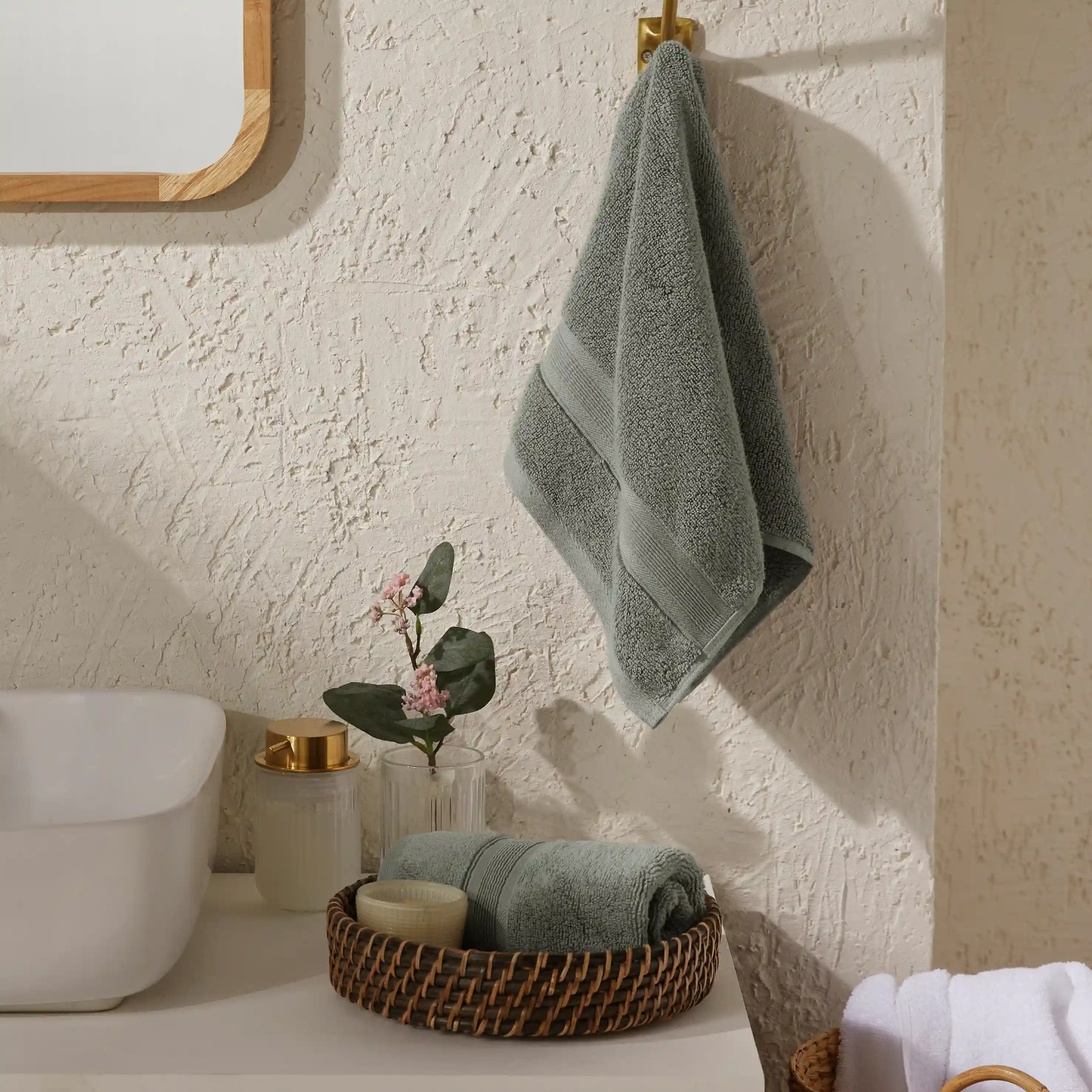 Pelushe | Super Absorbent & Luxurious Zero Twist Cotton Terry Hand Towels | Set of 2 - Image 41