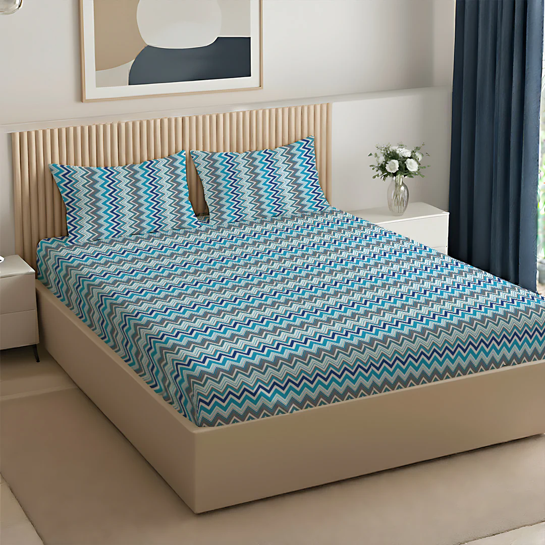 Pure Nest Printed Bedsheet Set - Image 135
