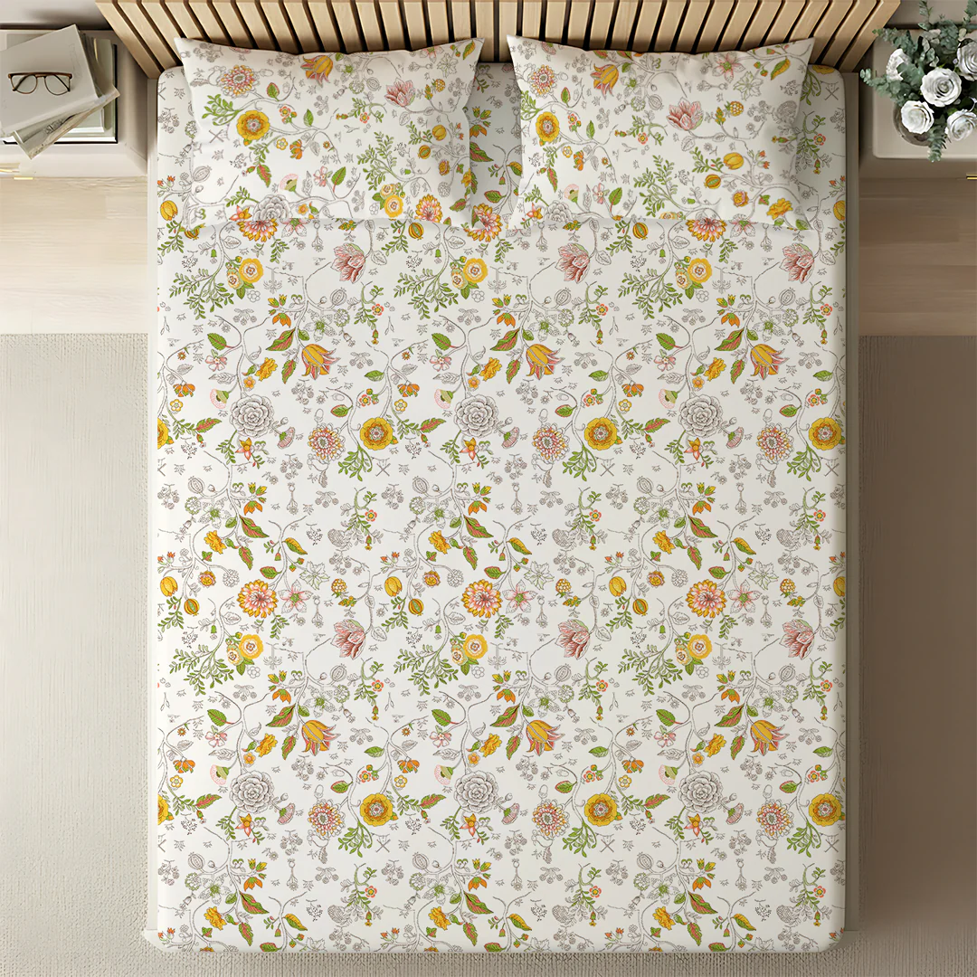 Pure Nest Printed Bedsheet Set - Image 147