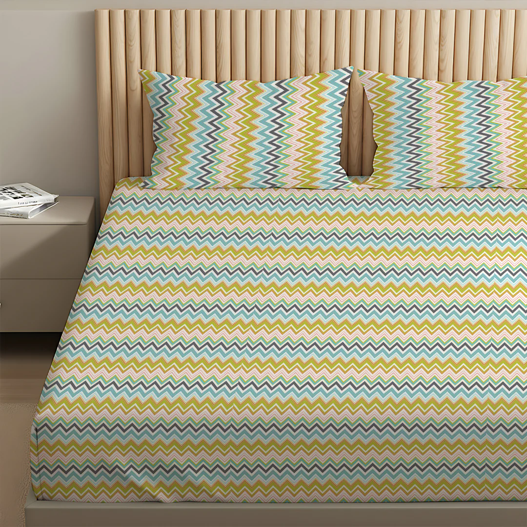 Pure Nest Printed Bedsheet Set - Image 157