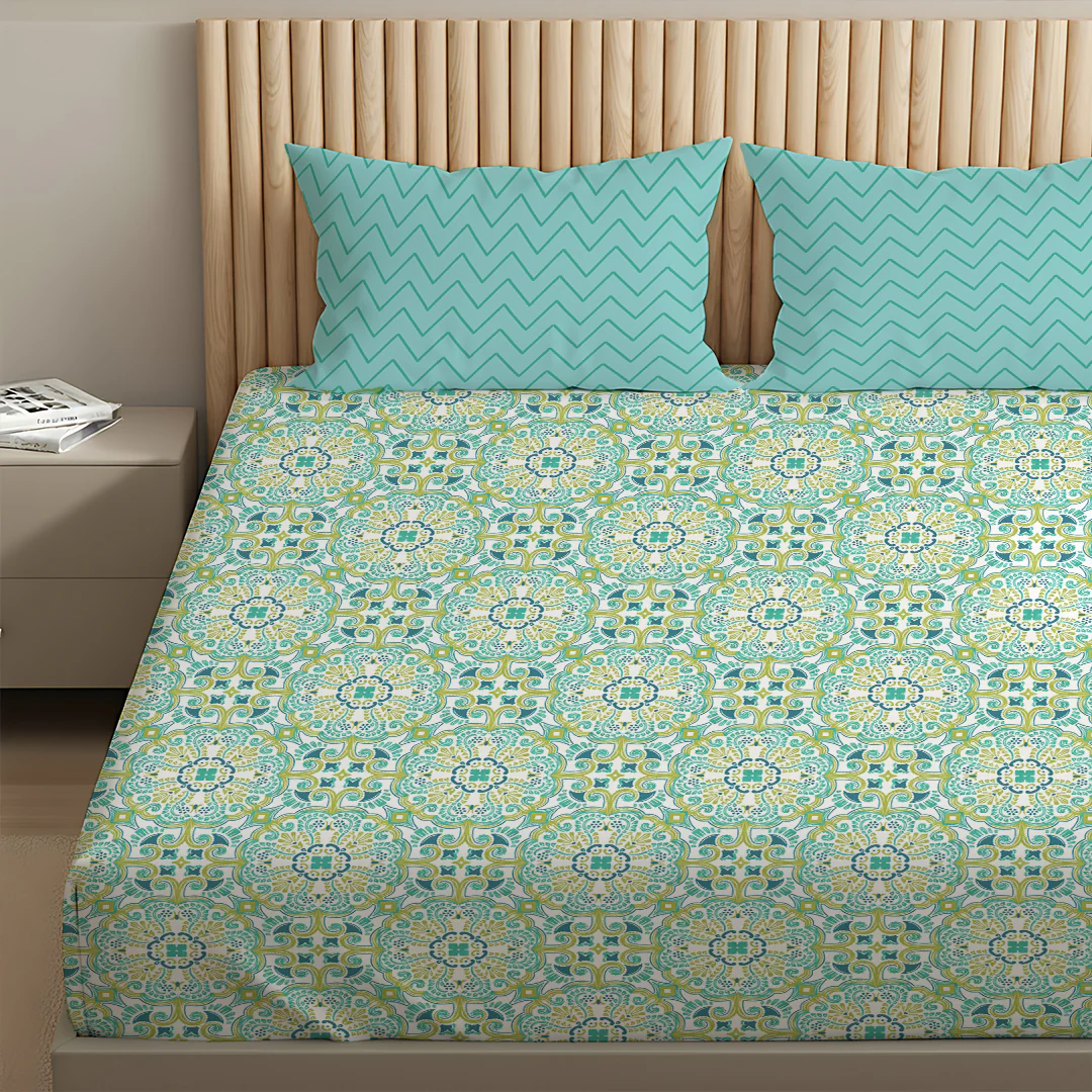 Pure Nest Printed Bedsheet Set - Image 159