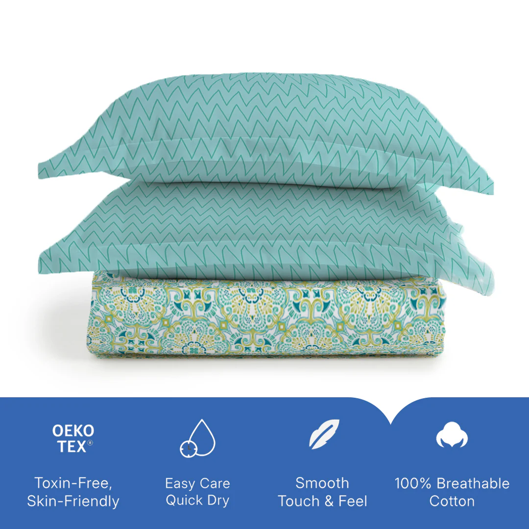 Pure Nest Printed Bedsheet Set - Image 28