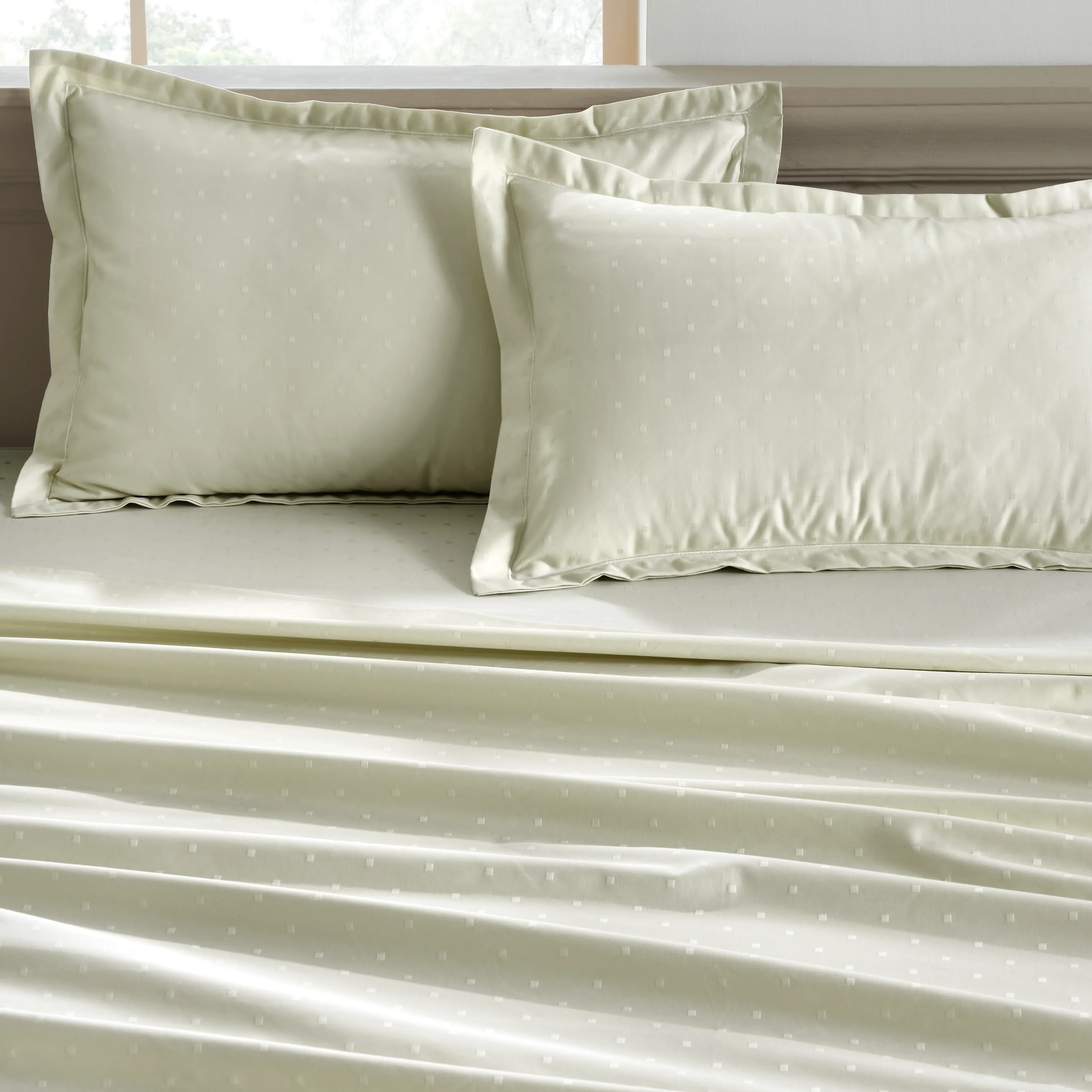 Ricaso | 1000TC Egyptian Cotton Swiss Dot Super Soft Bedsheet Set | Pillow Cover with Merrow Hem Treatment - Image 14