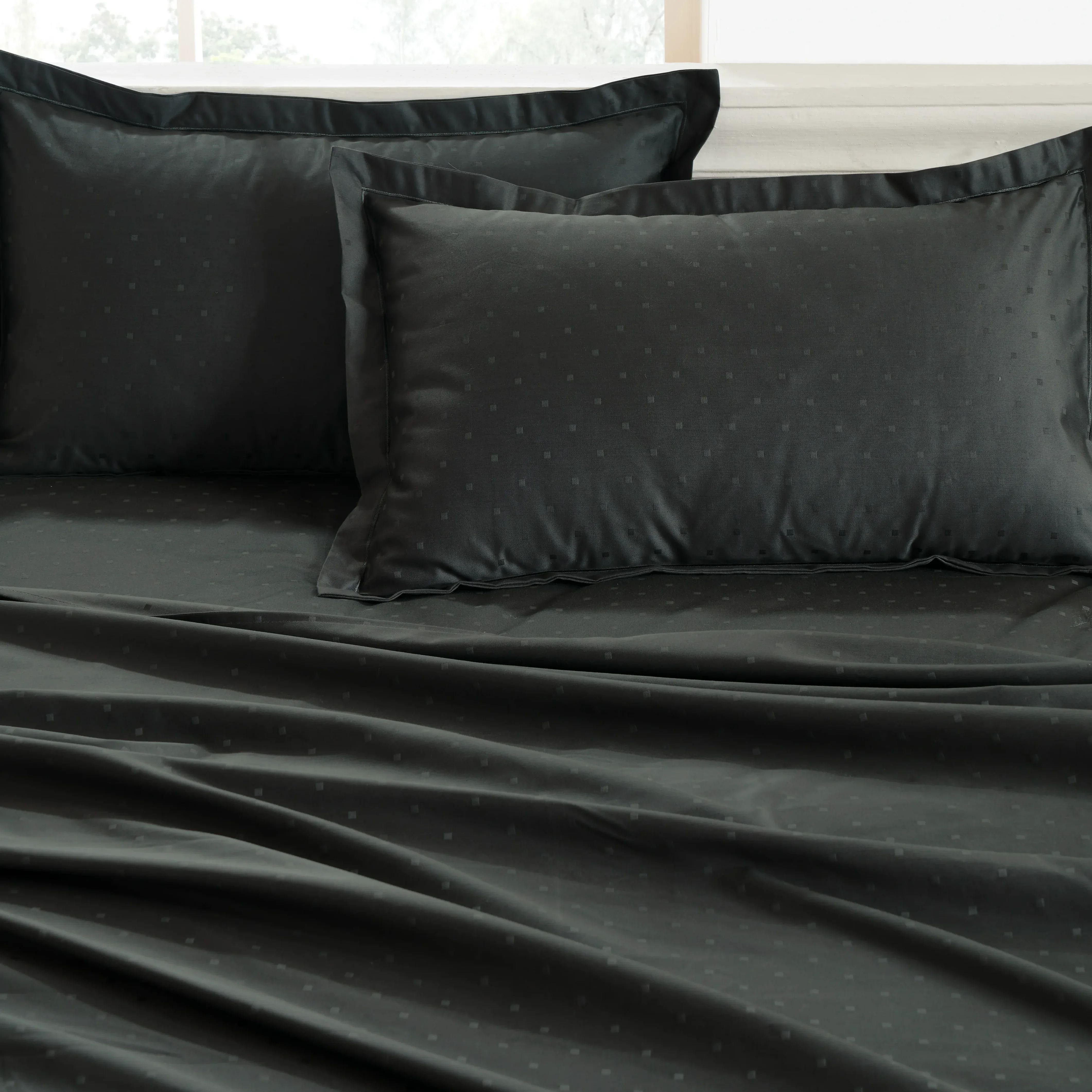 Ricaso | 1000TC Egyptian Cotton Swiss Dot Super Soft Bedsheet Set | Pillow Cover with Merrow Hem Treatment - Image 19