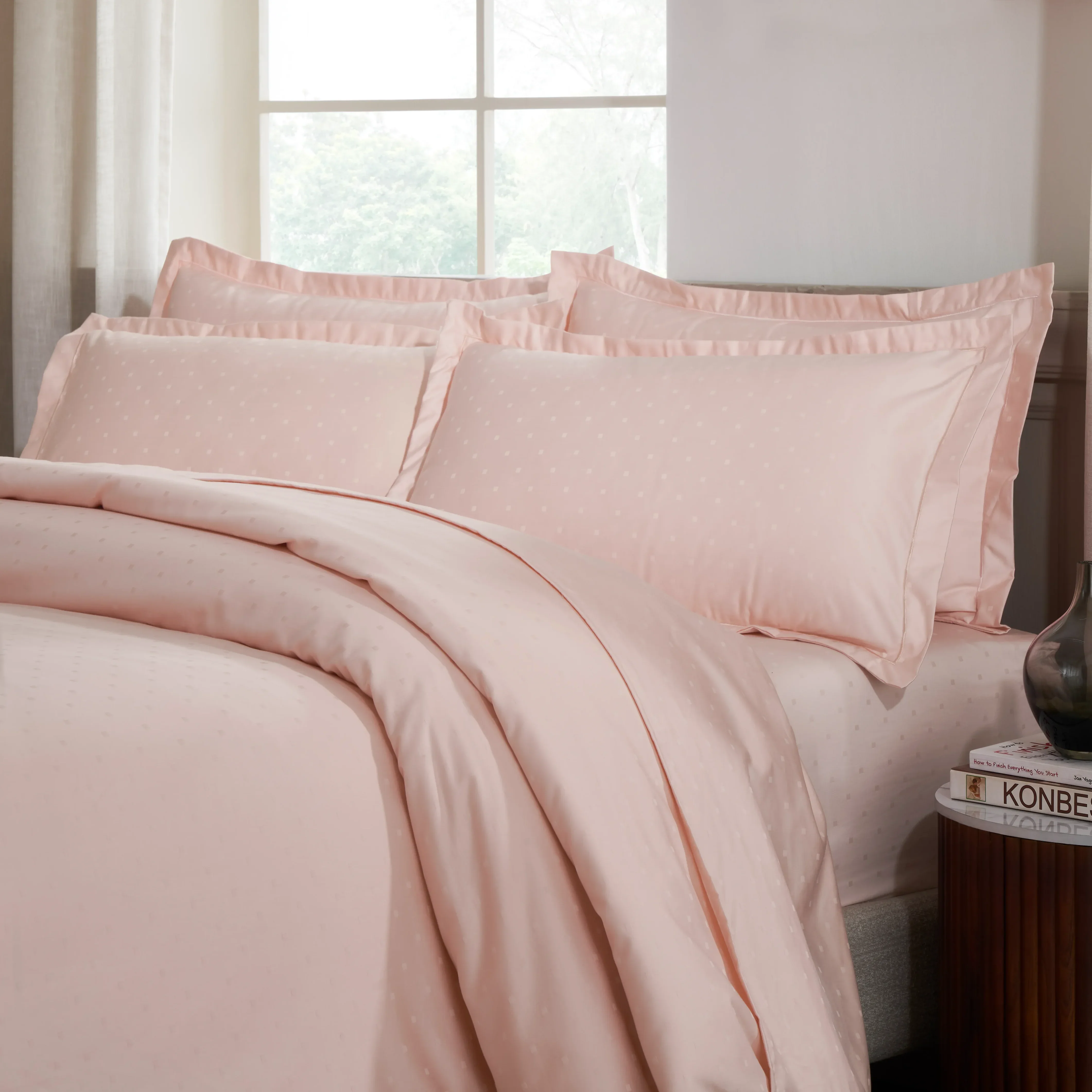 Ricaso | 1000TC Egyptian Cotton Swiss Dot Super Soft Fitted Sheet Set | Pillow Cover with Merrow Hem Treatment - Image 25