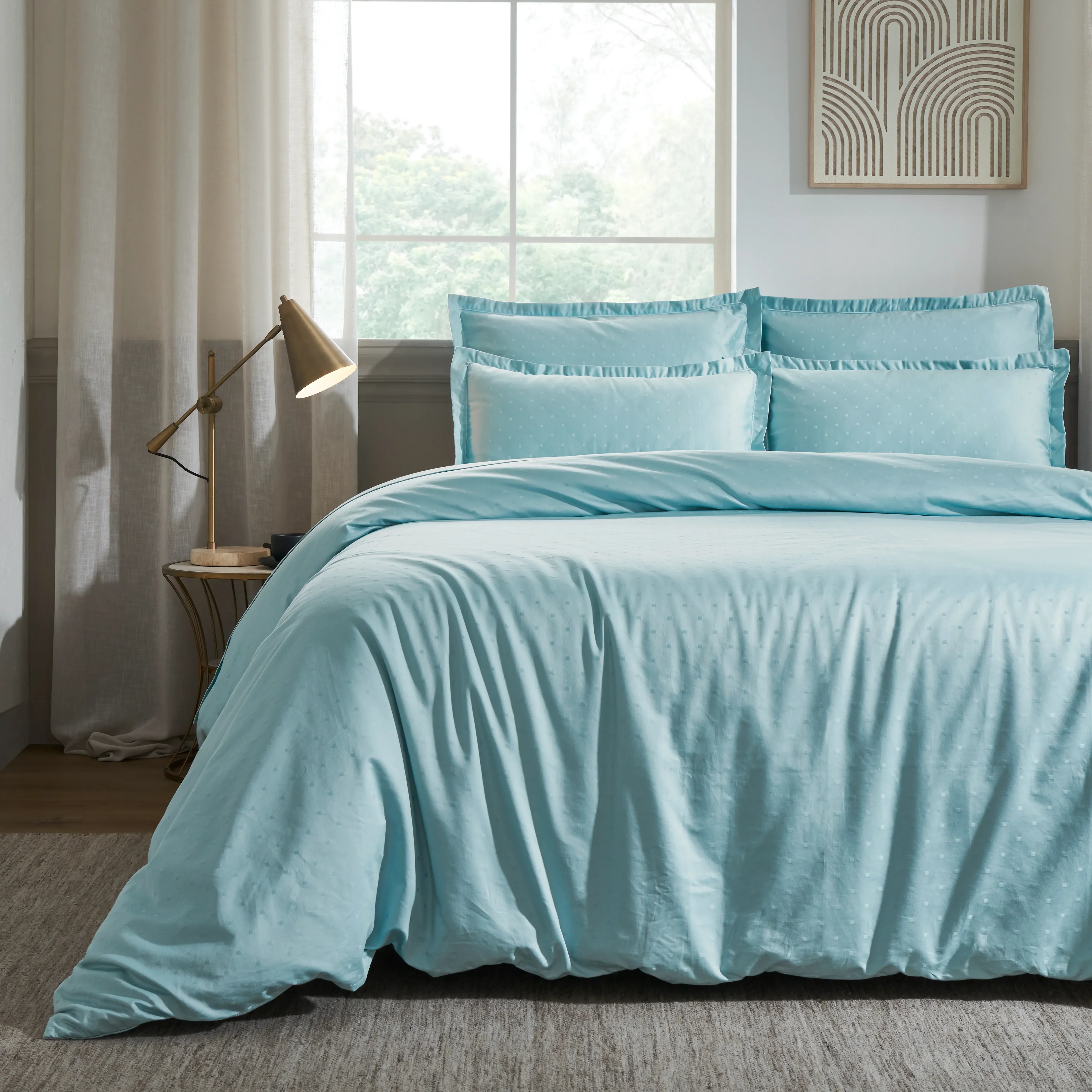 Ricaso | 1000TC Egyptian Cotton Swiss Dot Super Soft Fitted Sheet Set | Pillow Cover with Merrow Hem Treatment - Image 32