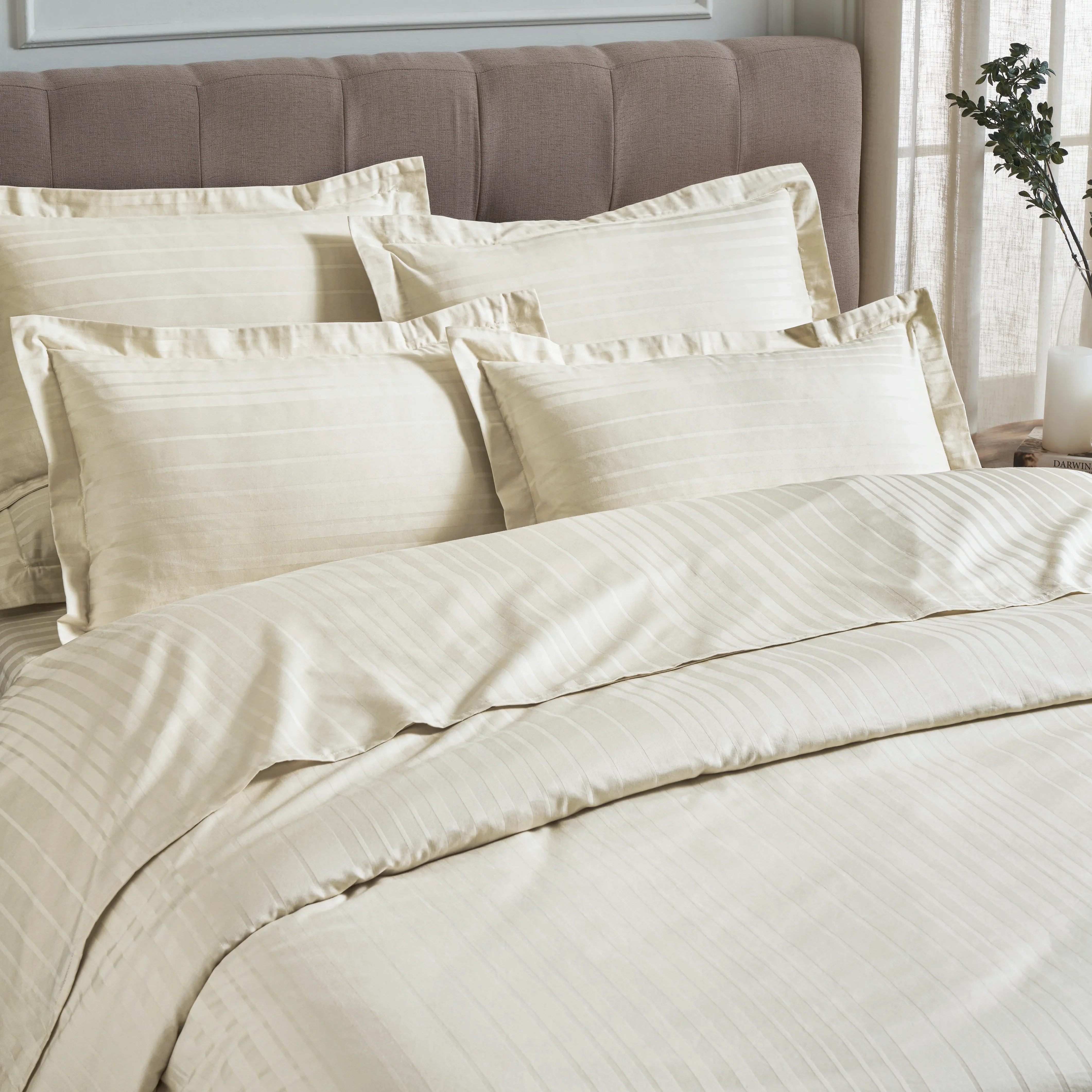 Seraya | 400TC Varigated Stripes Super Soft Bedsheet Set - Image 11