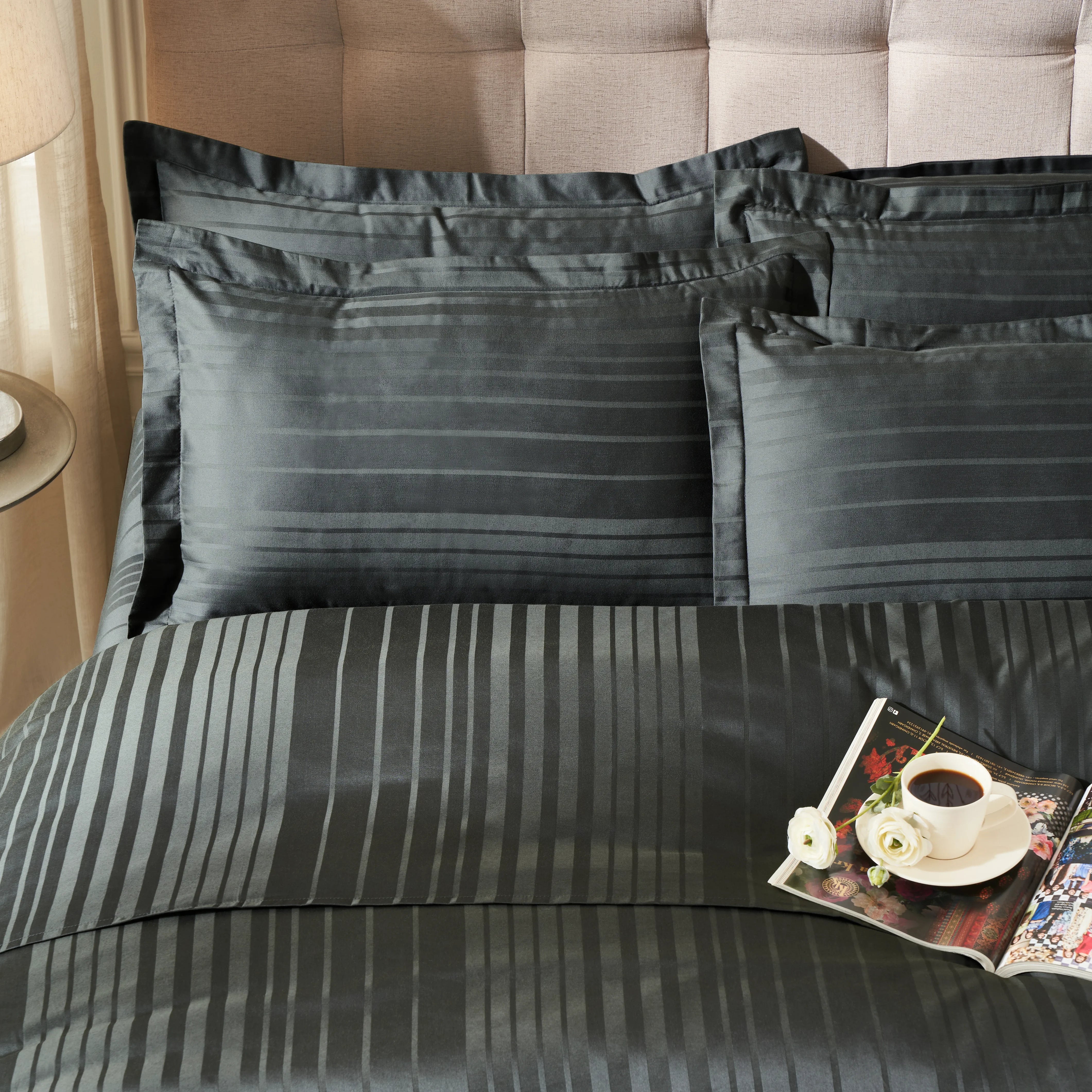 Seraya | 400TC Varigated Stripes Super Soft Bedsheet Set - Image 18