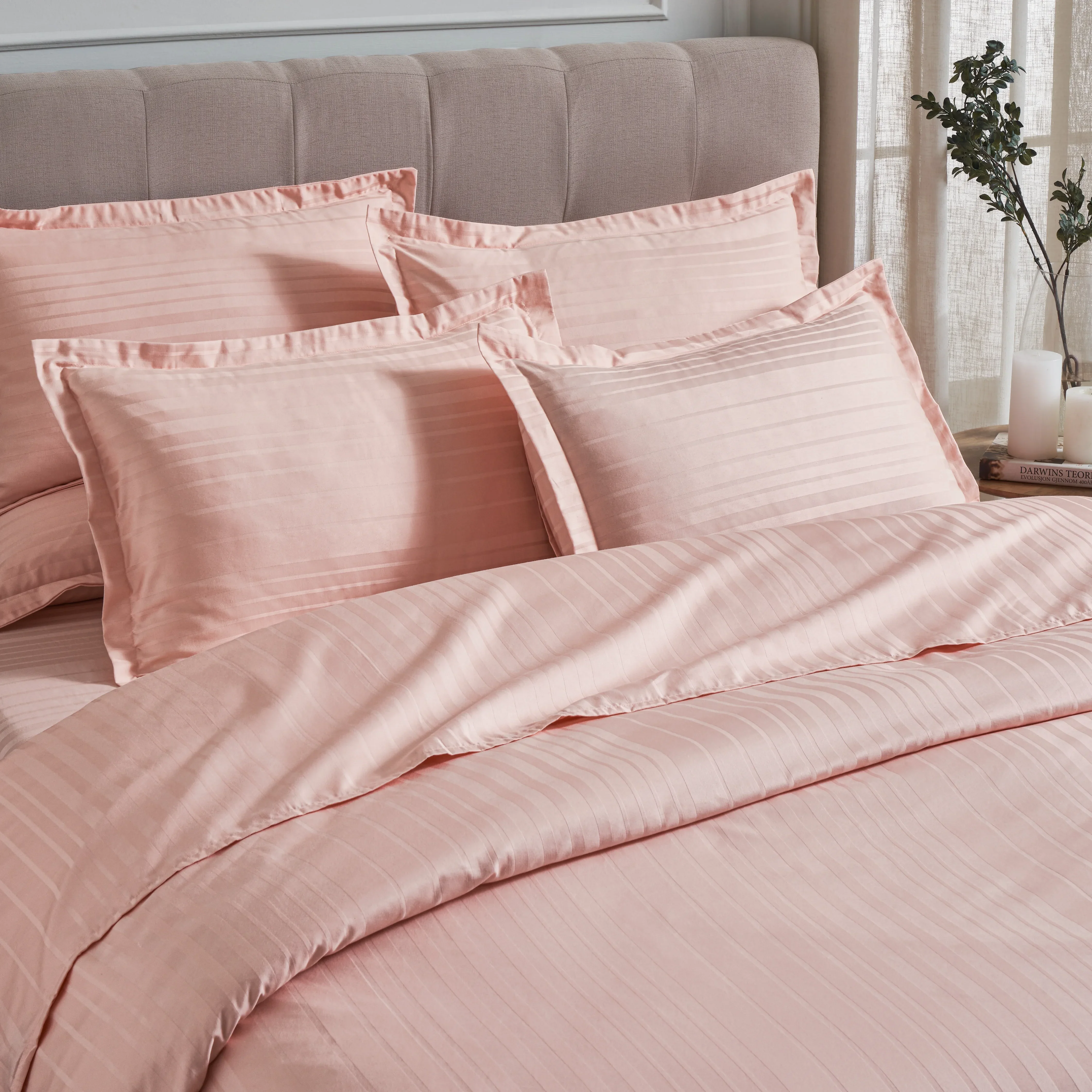 Seraya | 400TC Varigated Stripes Super Soft Bedsheet Set - Image 35