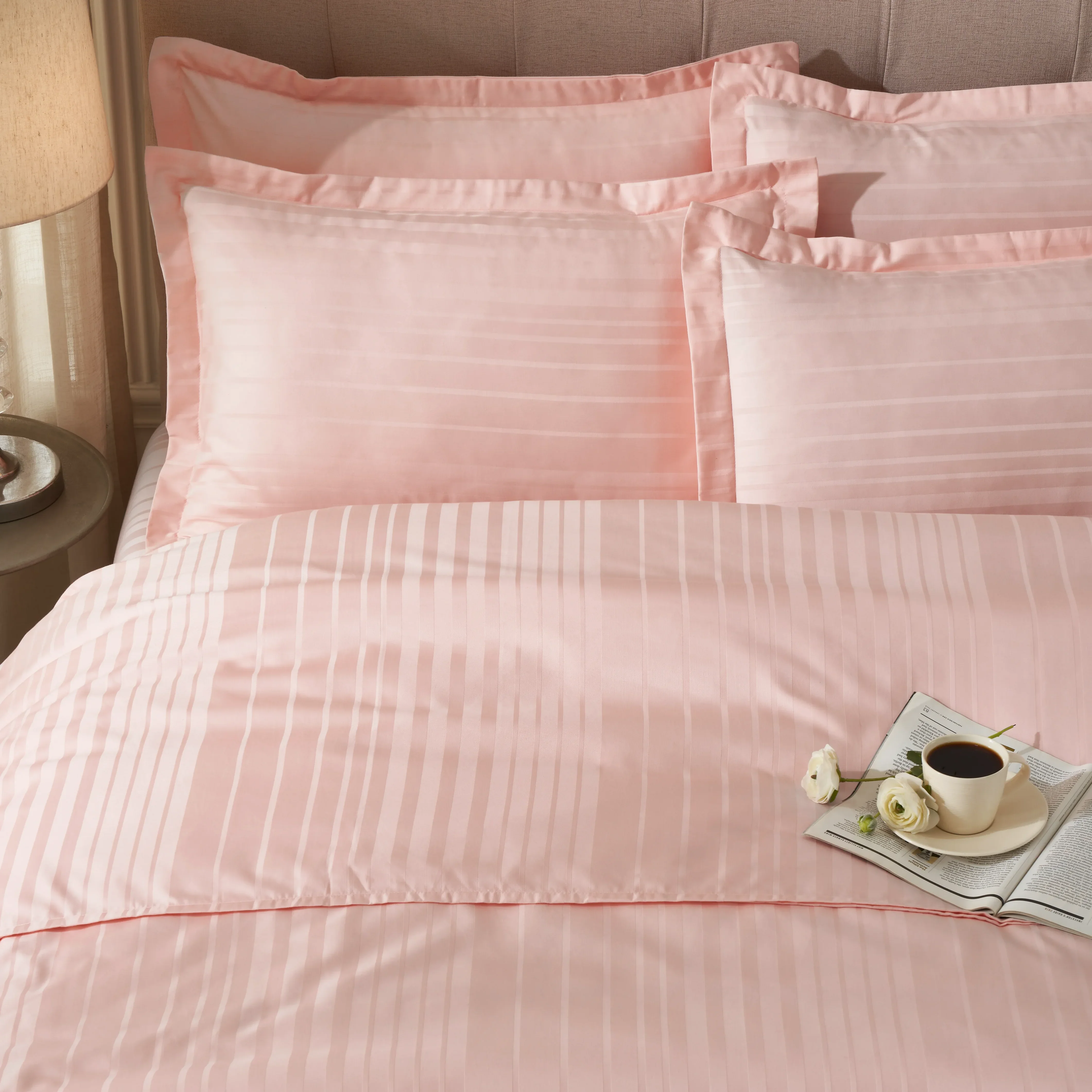Seraya | 400TC Varigated Stripes Super Soft Bedsheet Set - Image 36