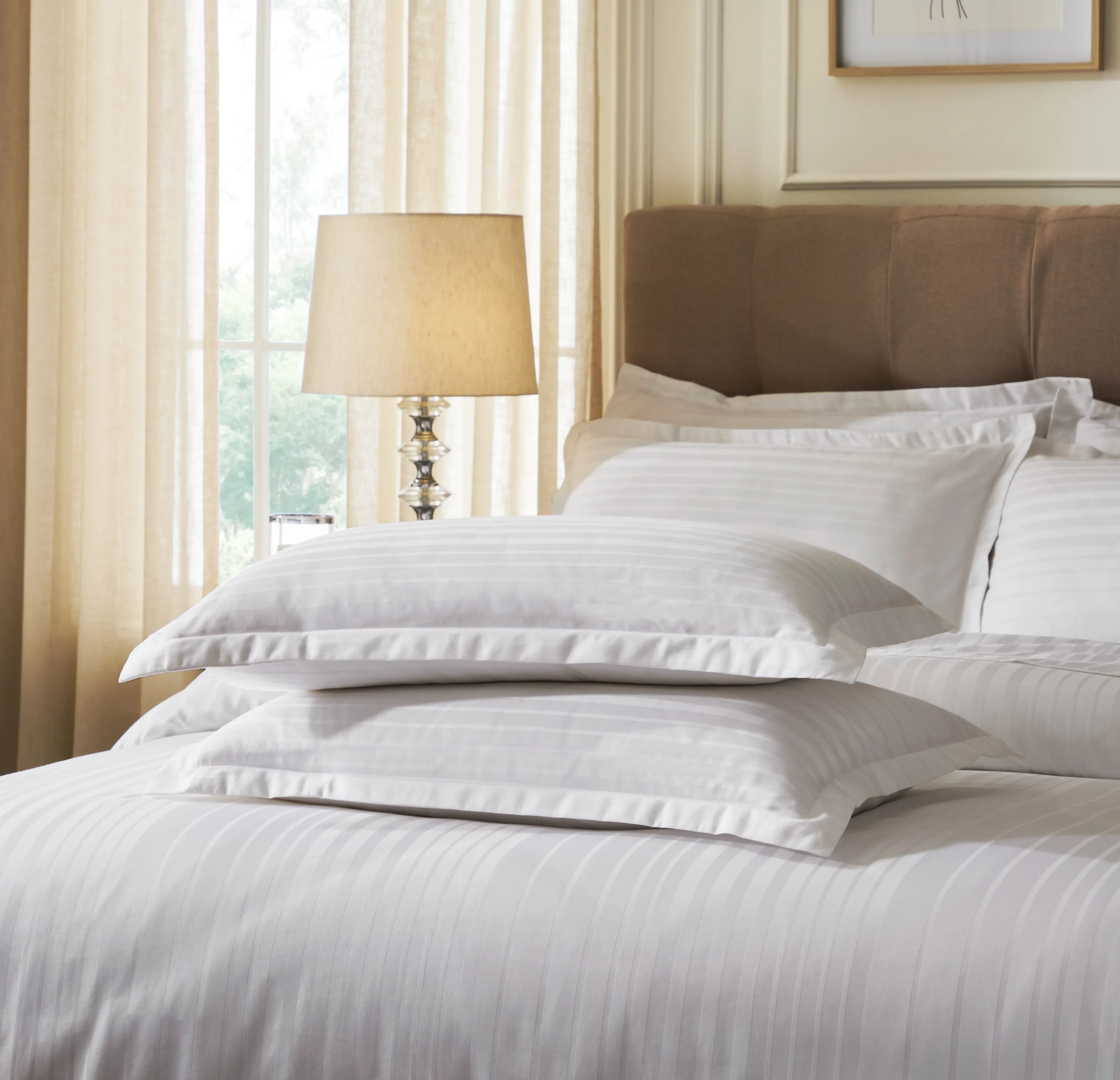 Seraya | 400TC Varigated Stripes Super Soft Bedsheet Set - Image 4
