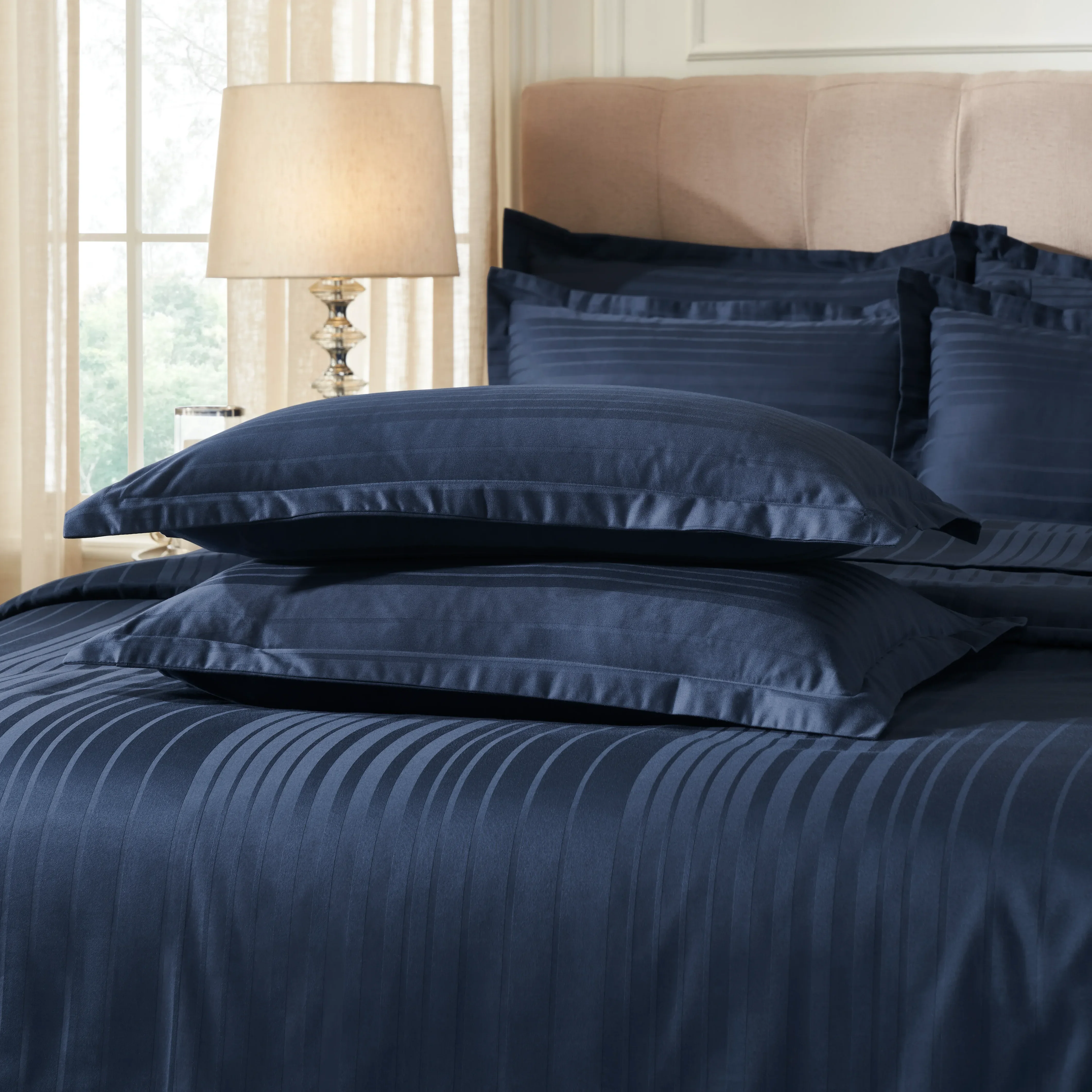 Seraya | 400TC Varigated Stripes Super Soft Bedsheet Set - Image 40
