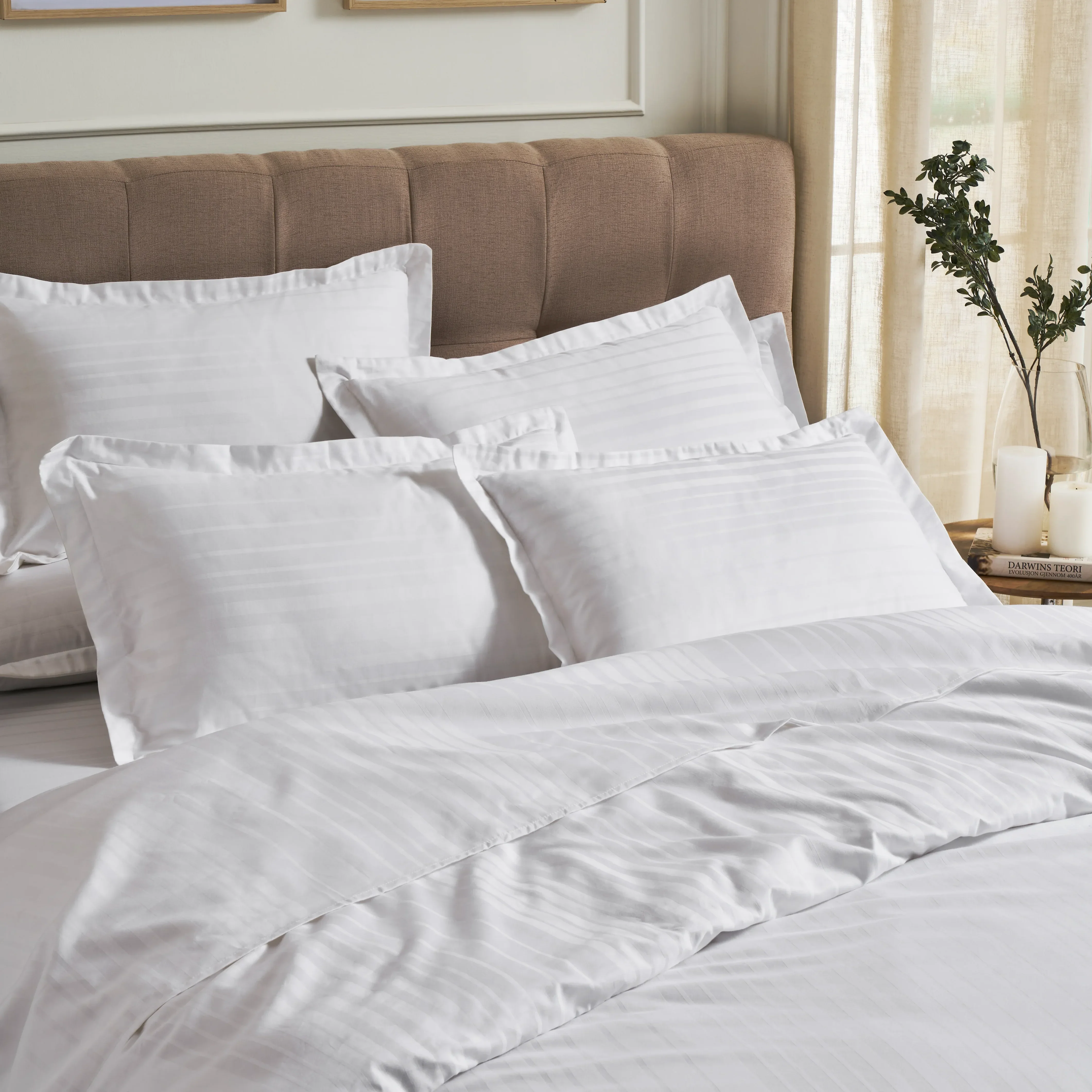 Seraya | 400TC Varigated Stripes Super Soft Bedsheet Set - Image 5