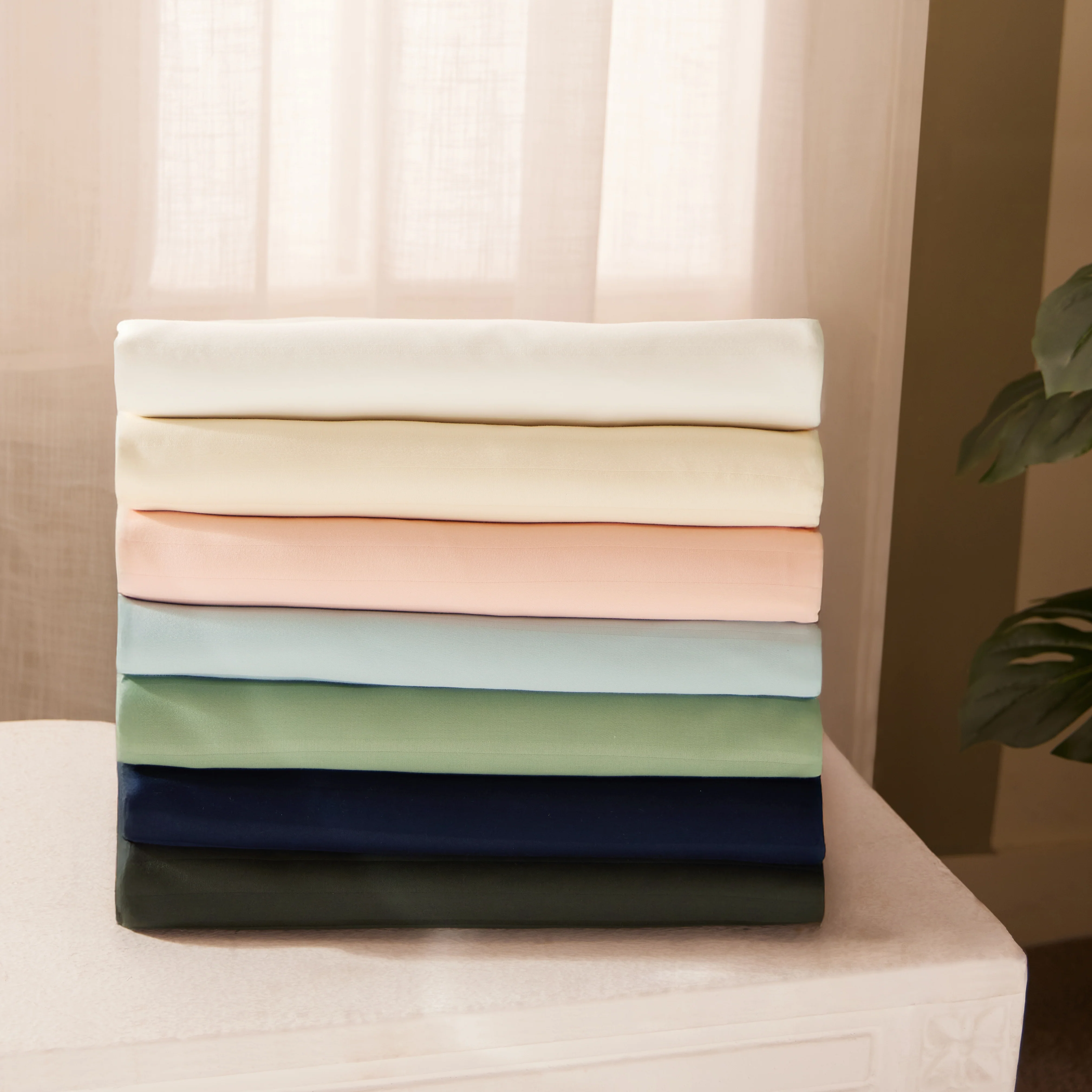 Seraya | 400TC Varigated Stripes Super Soft Fitted Sheet Set - Image 50