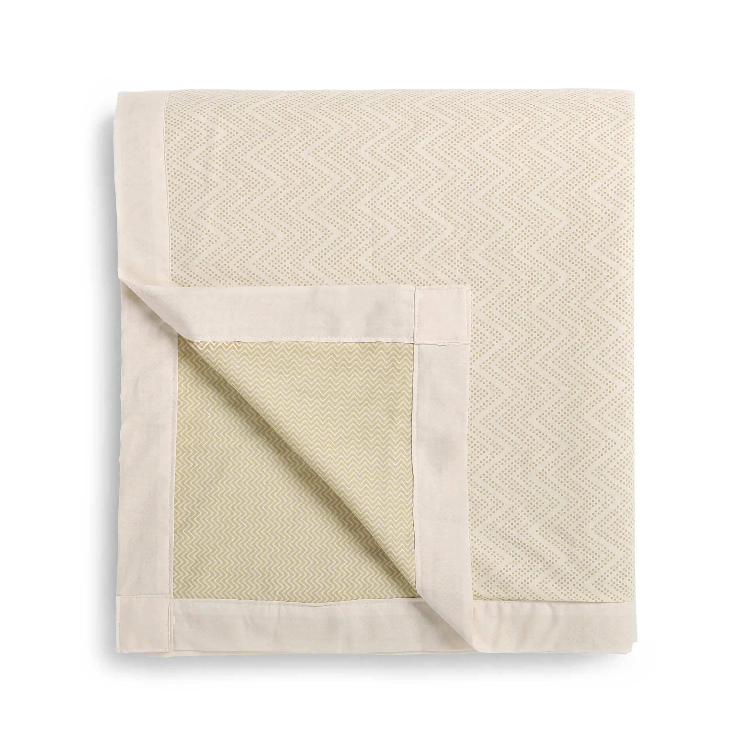 Threadscapes | Woven Textured Printed Reversible Dohar with Super Soft Flannel Layering-Beige - Image 8