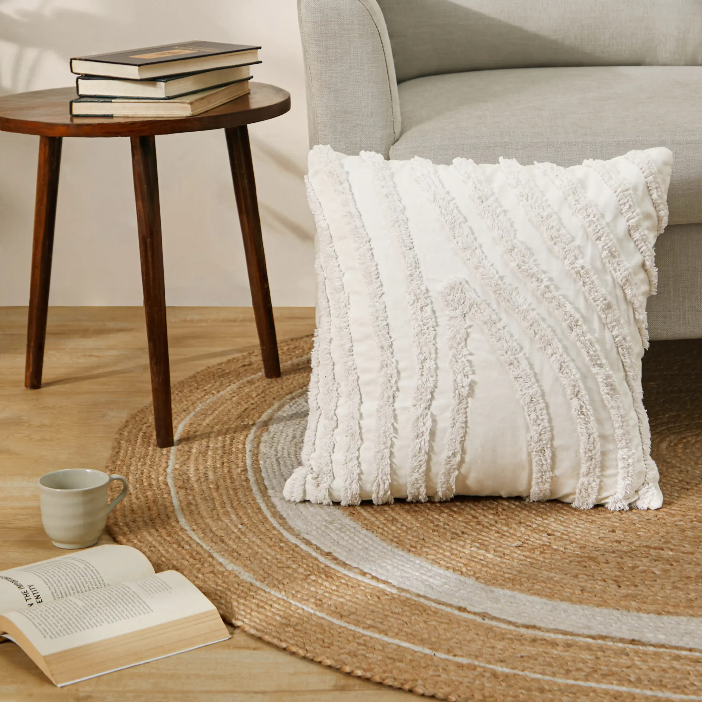 Vissencia 100% Cotton Tufted Cushion Cover | Wavy Flow - Image 9