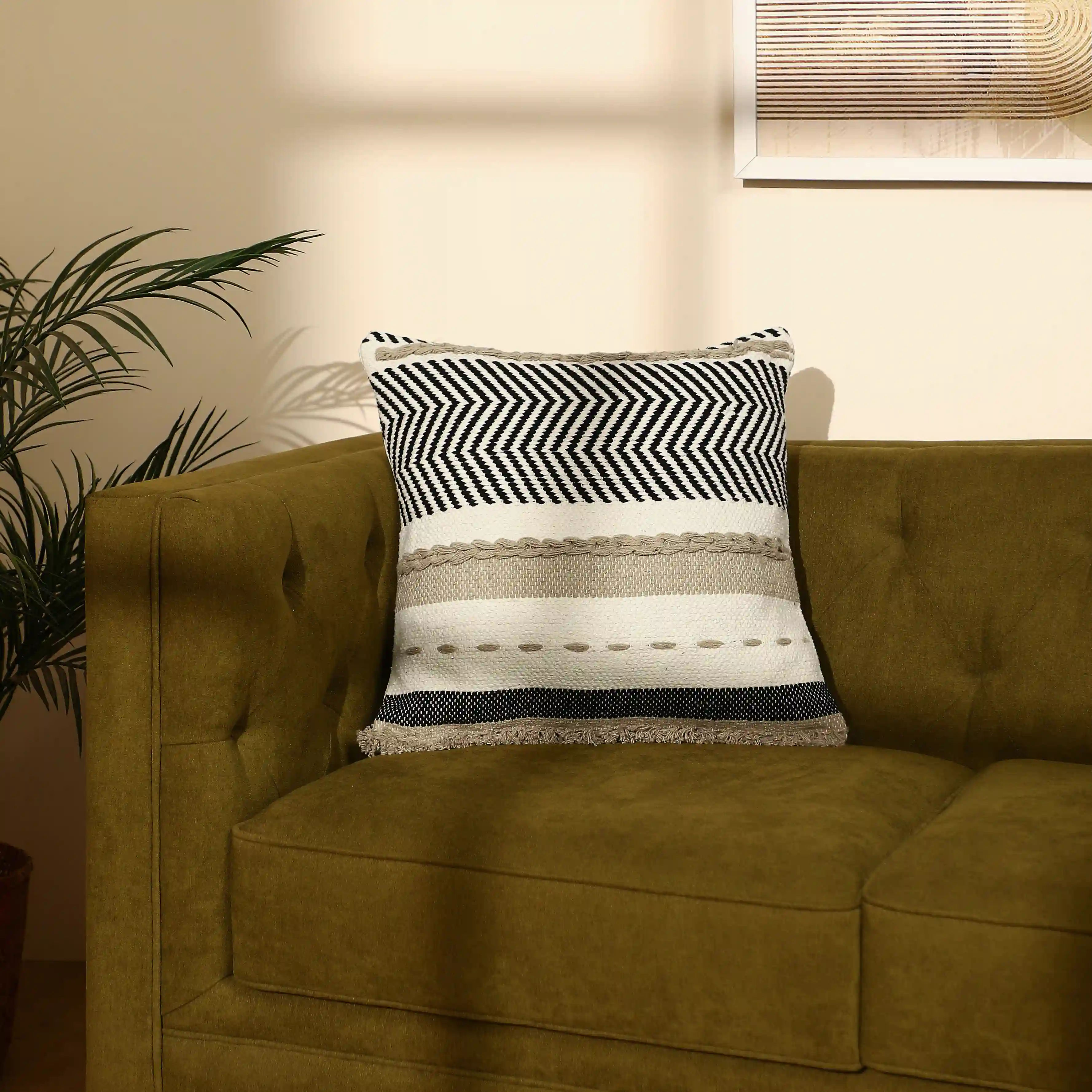 Vissencia 100% Cotton Woven Cushion Cover | Boho Bliss - Image 9