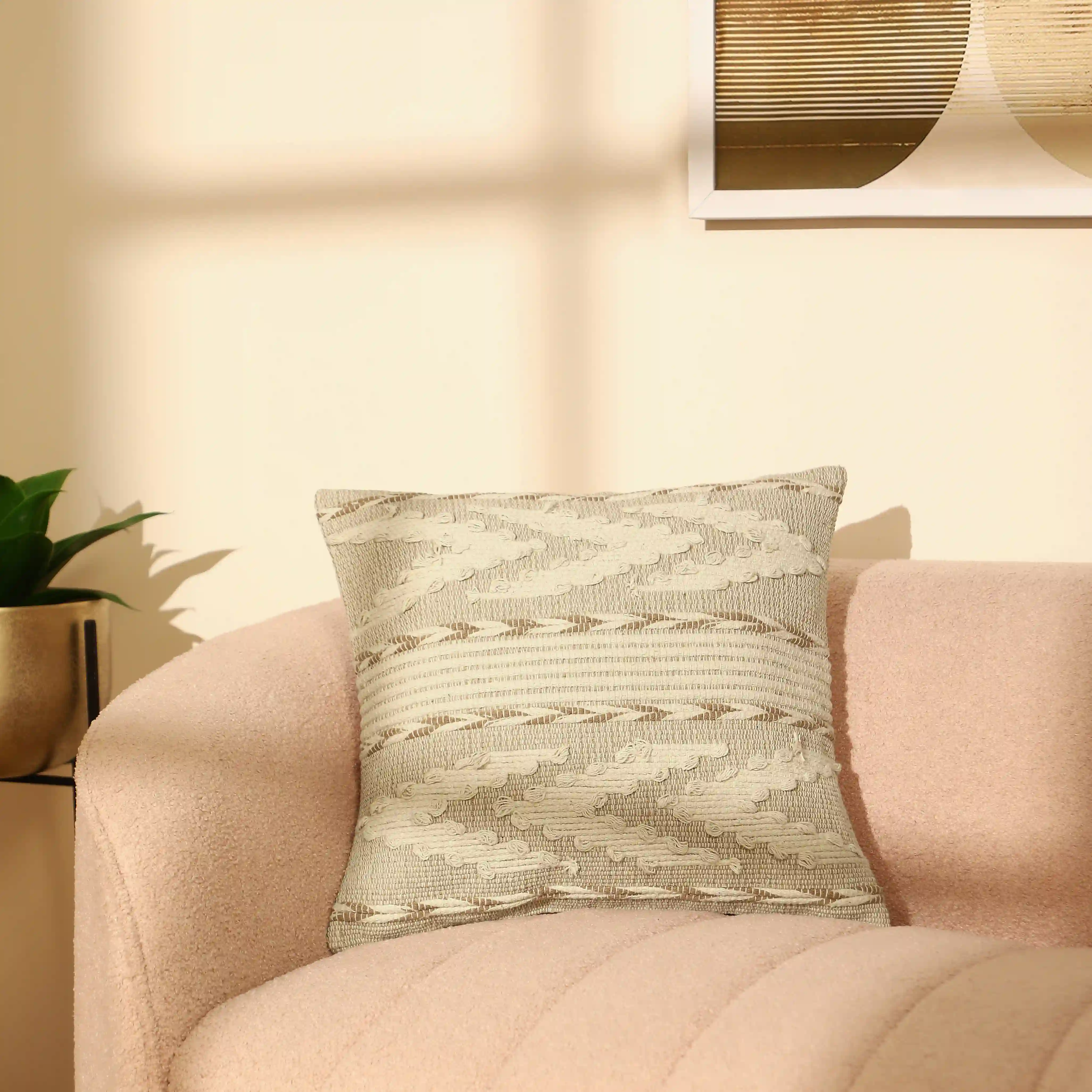 Vissencia 100% Cotton Woven Cushion Cover | Earthy Hues - Image 9