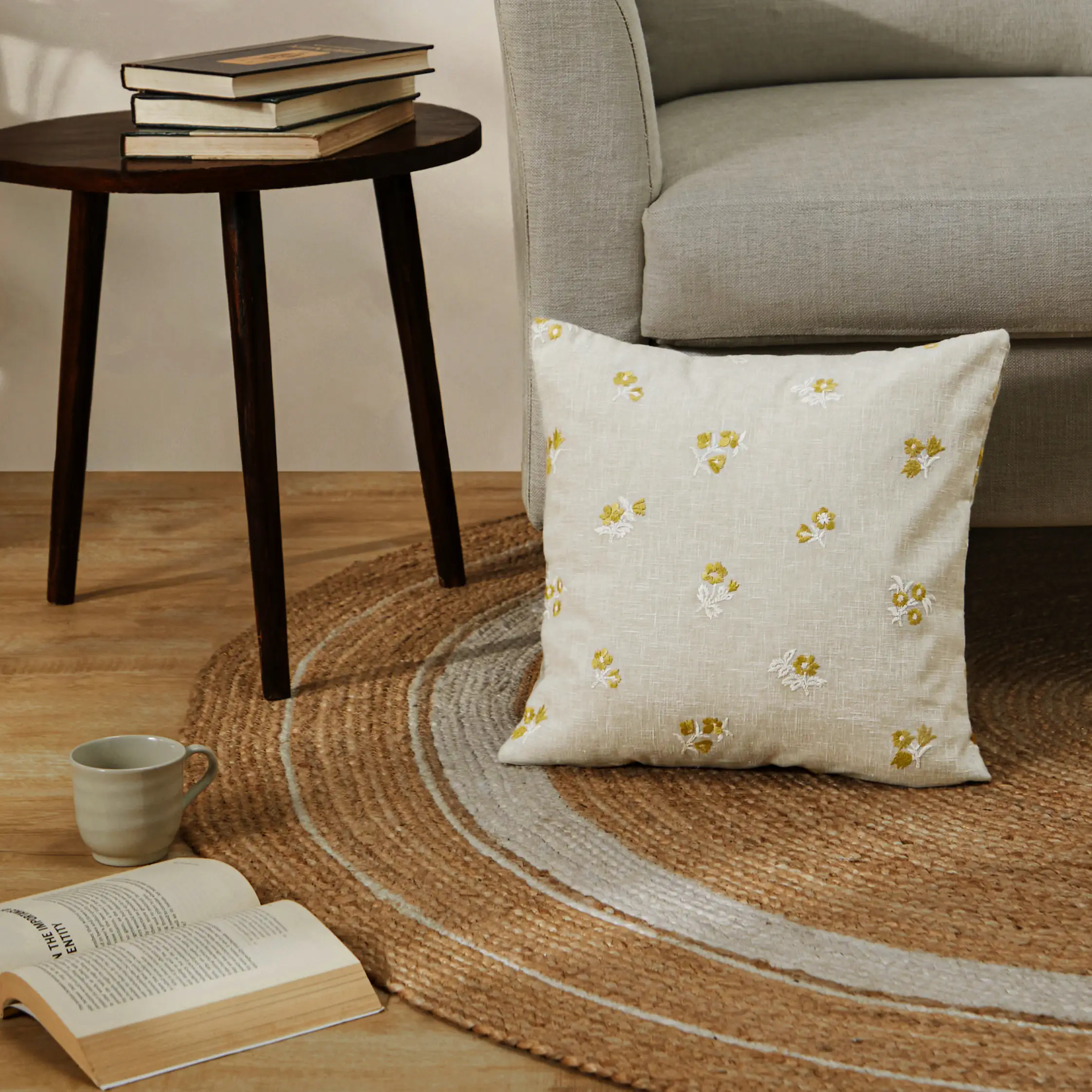 Vissencia Embroidered Cushion Cover | Threaded Petals - Image 14