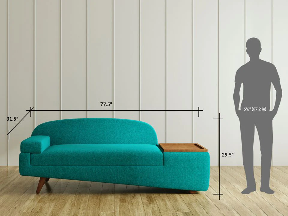 Wedge 2 Seater Sofa with Left Arm - Image 8